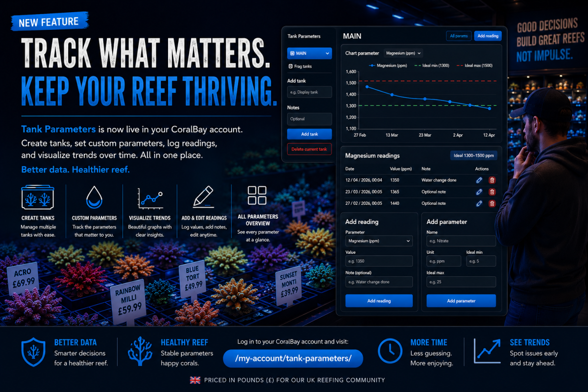 Track your reef tank parameters with CoralBay UK