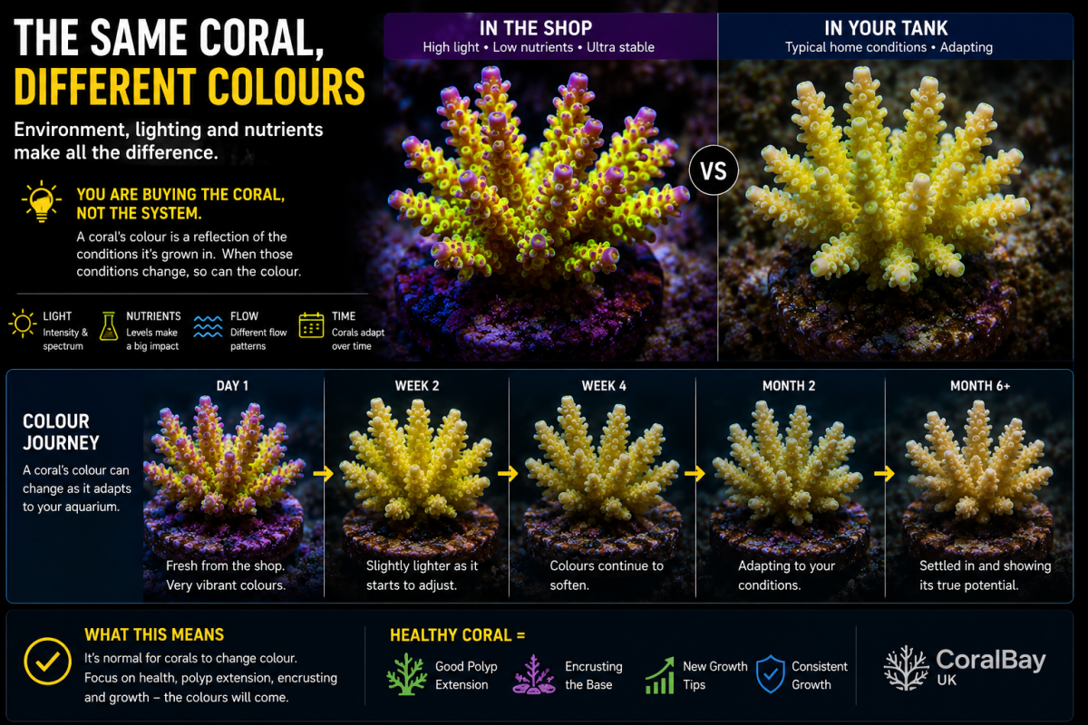 same coral different colours
